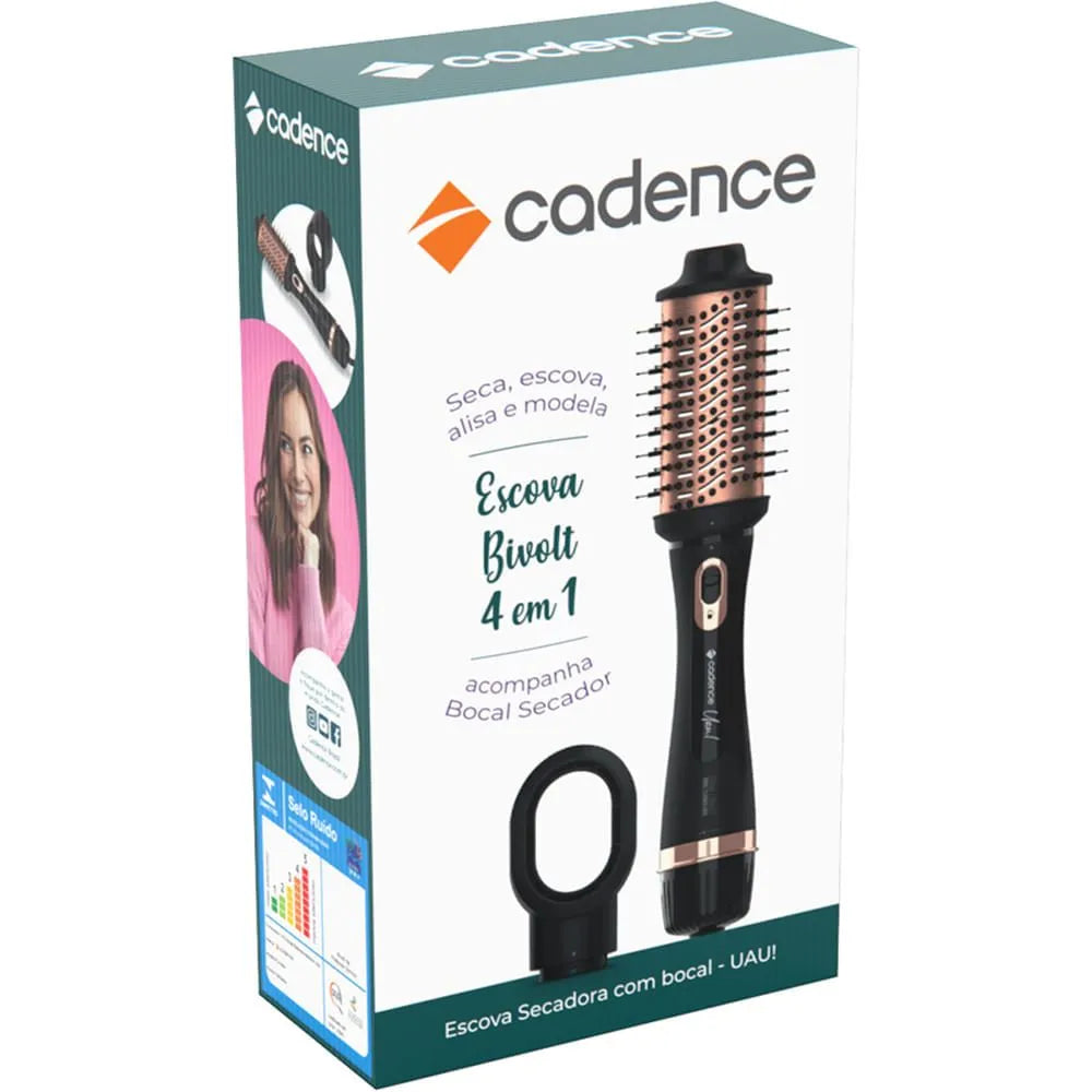 Escova Secadora Cadence UAU - ESC800 Rose/Preto Bivolt (MANUAL)