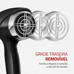 Secador de Cabelos Mondial Preto e Cromado Prata SCN-04