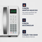 Micro-Ondas Mondial 21L, 1.200W, MO-01-21-W, Branco