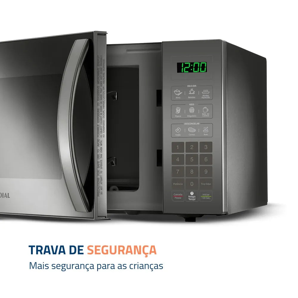 Micro-ondas Mondial 34L, 1.400W, MO-02-34-E, Espelhado