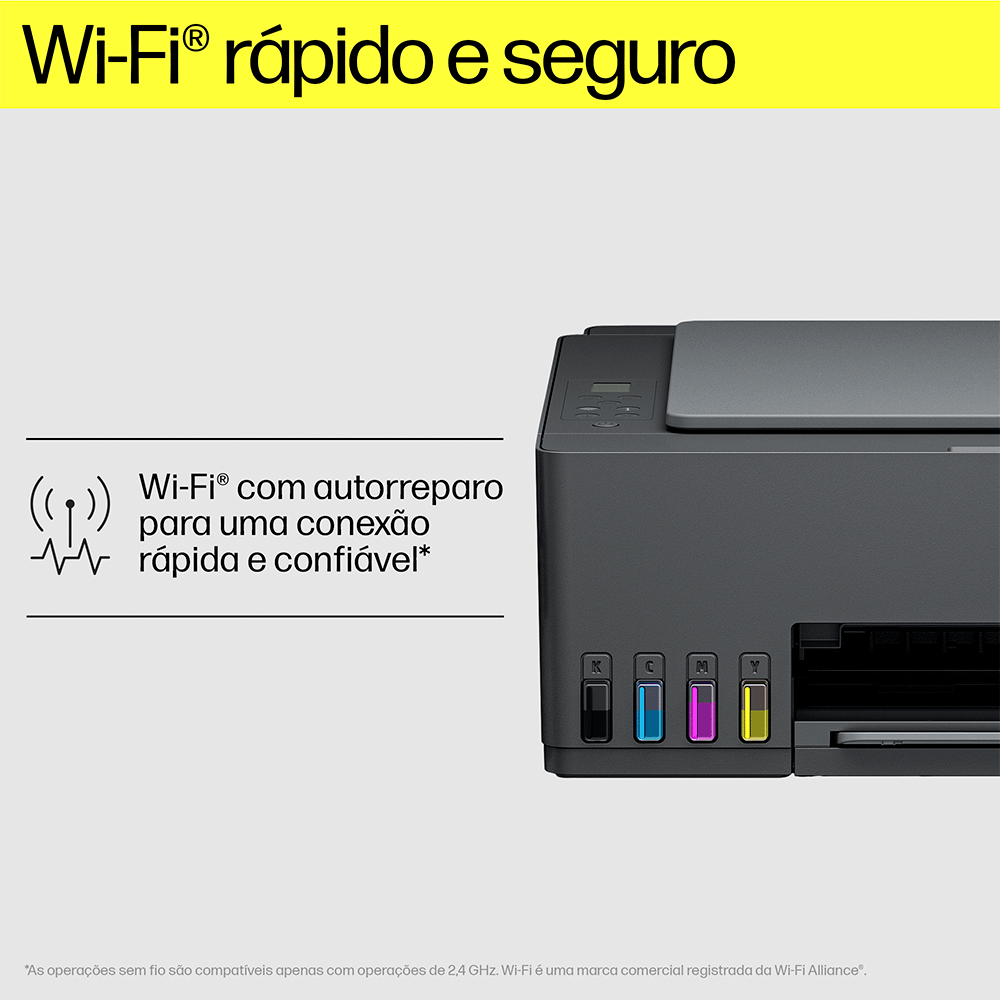 Impressora HP Multifuncional Smart Tank 584, Wi-Fi, USB Bivolt