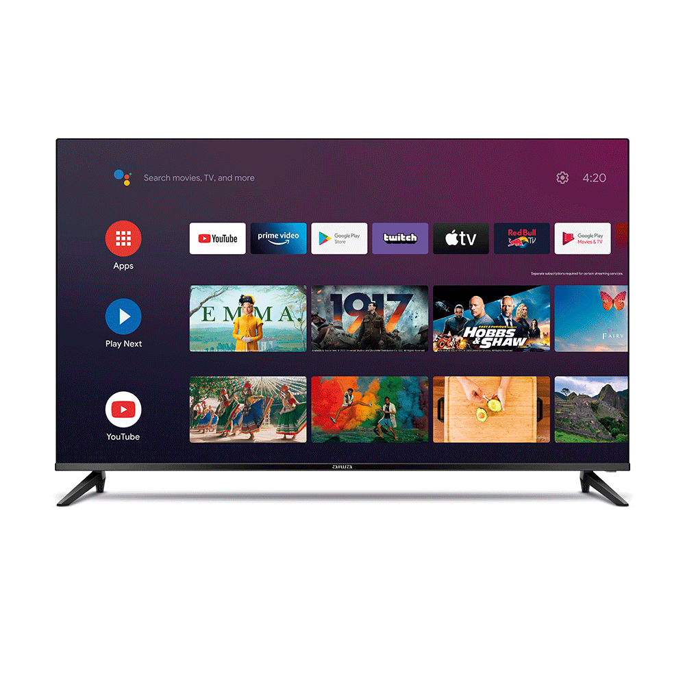 Smart TV Aiwa 43", Full HD, Android, AWS-TV-43-BL-02-A Preto