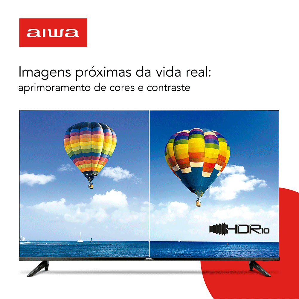 Smart TV Aiwa 43", Full HD, Android, AWS-TV-43-BL-02-A Preto