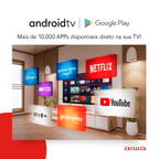 Smart TV Aiwa 43", Full HD, Android, AWS-TV-43-BL-02-A Preto