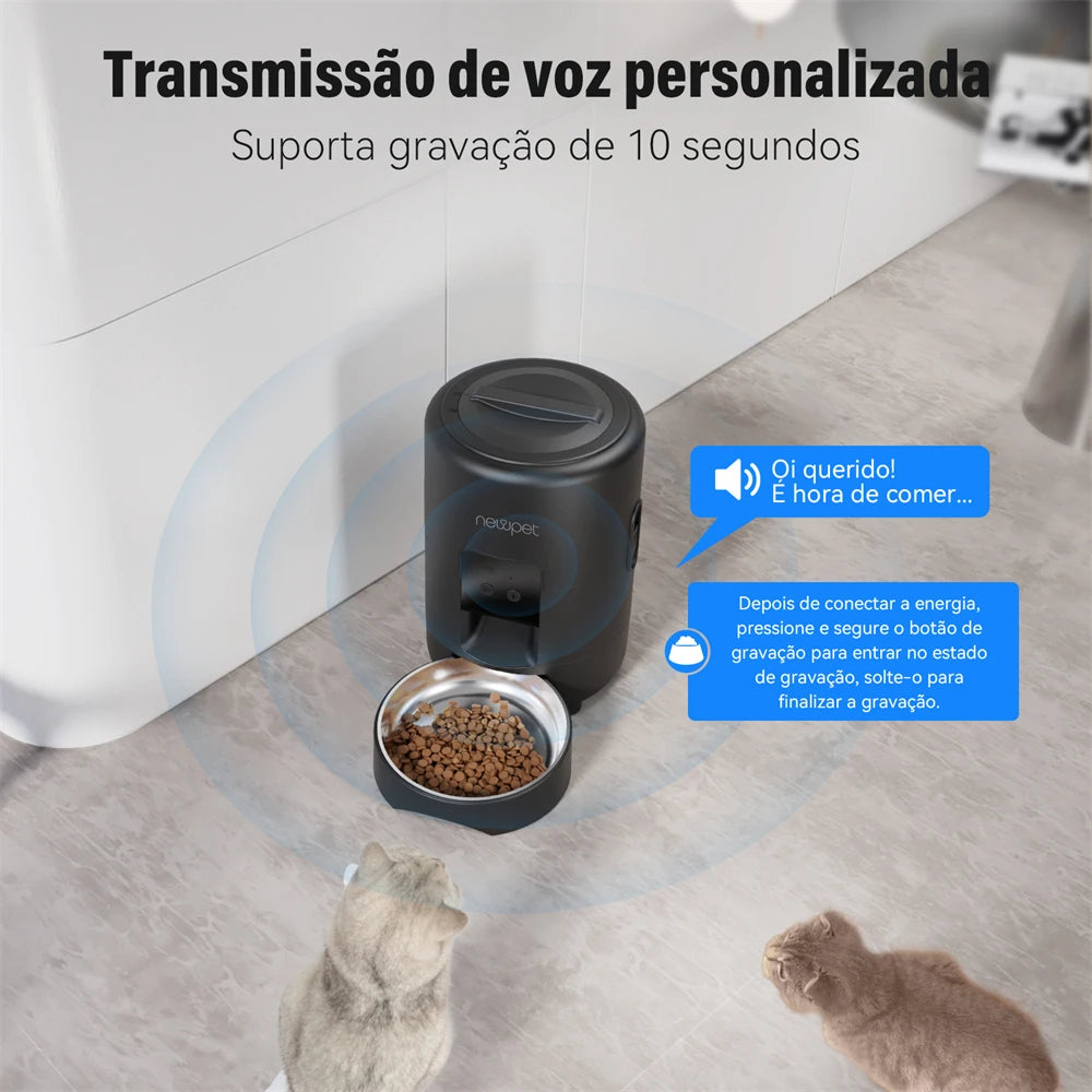 Alimentador de 2L com temporizador para cães e gatos