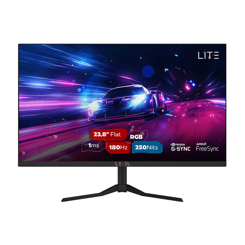 Monitor Gamer Level Lite 23.8' ELED, FHD, 180Hz, 1ms, IPS, Freesync e G-sync
