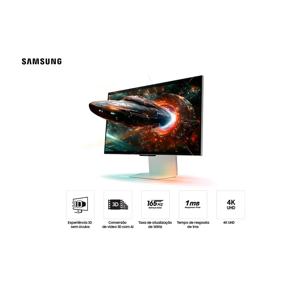 Monitor Samsung Odyssey 3D, 27" 4k, 165Hz, 1ms, HDMI, USB