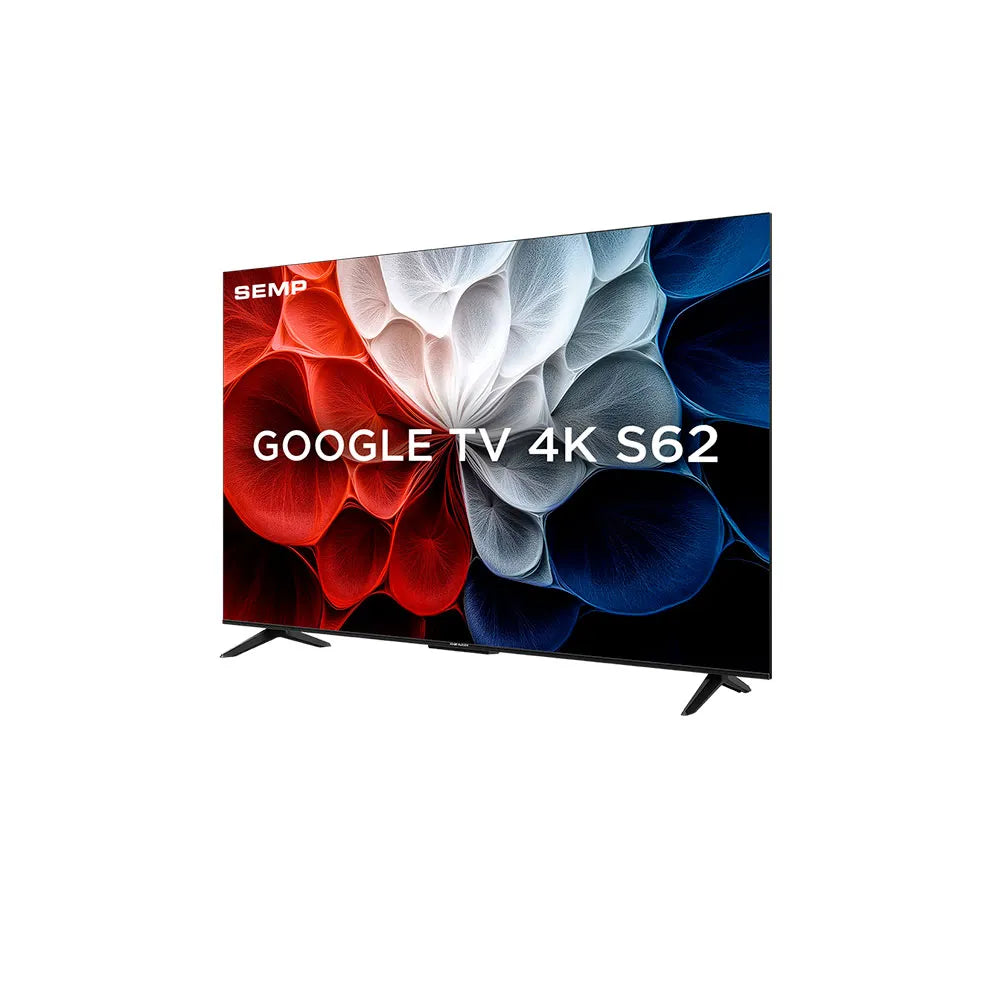 Smart TV LED 55" SEMP S62 4K UHD, Google TV, Wi-Fi Dual Band, Dolby Áudio e Comando por Voz com Google Assistente