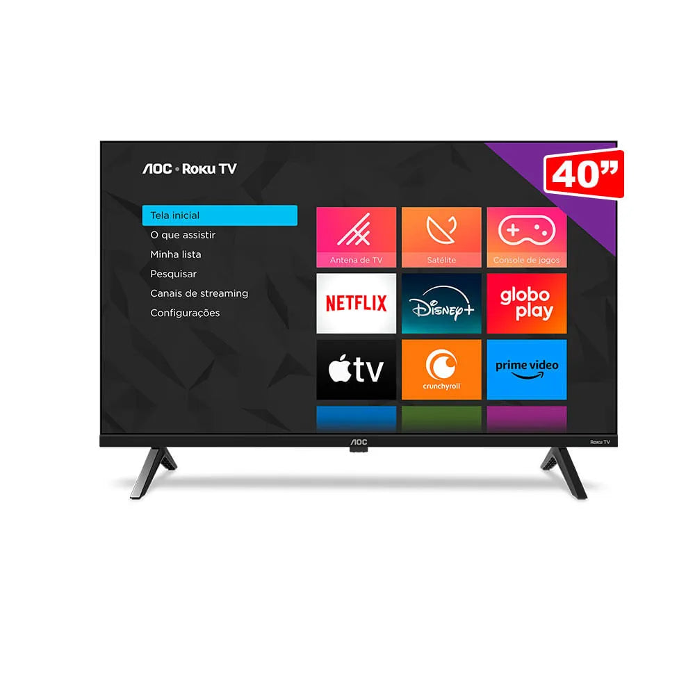 Smart TV AOC 40" Full HD Roku, 40S5045/78G