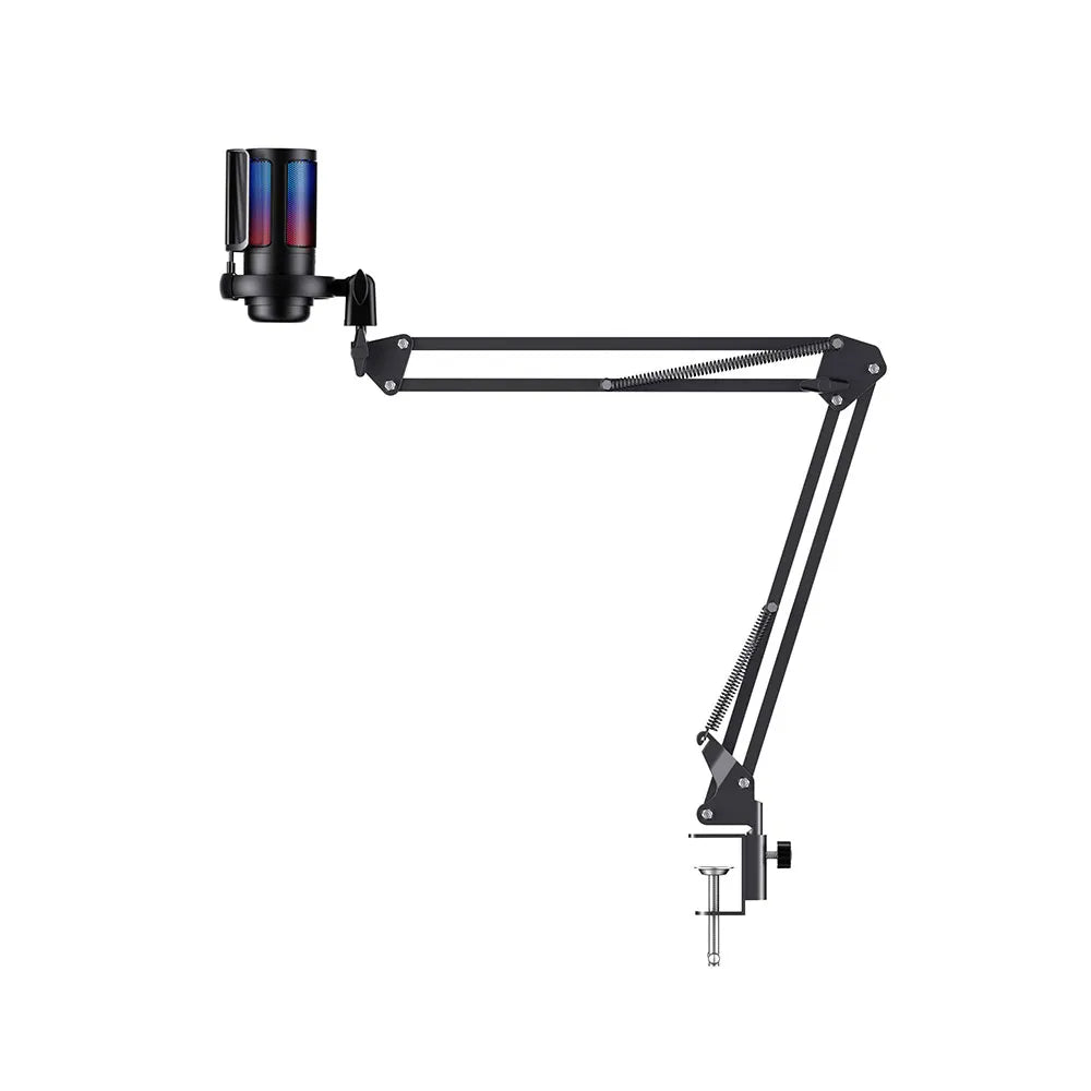 Microfone Gamer Havit GK50 Pro, RGB, USB, Preto, Com Braço Articulado - GK50PRO