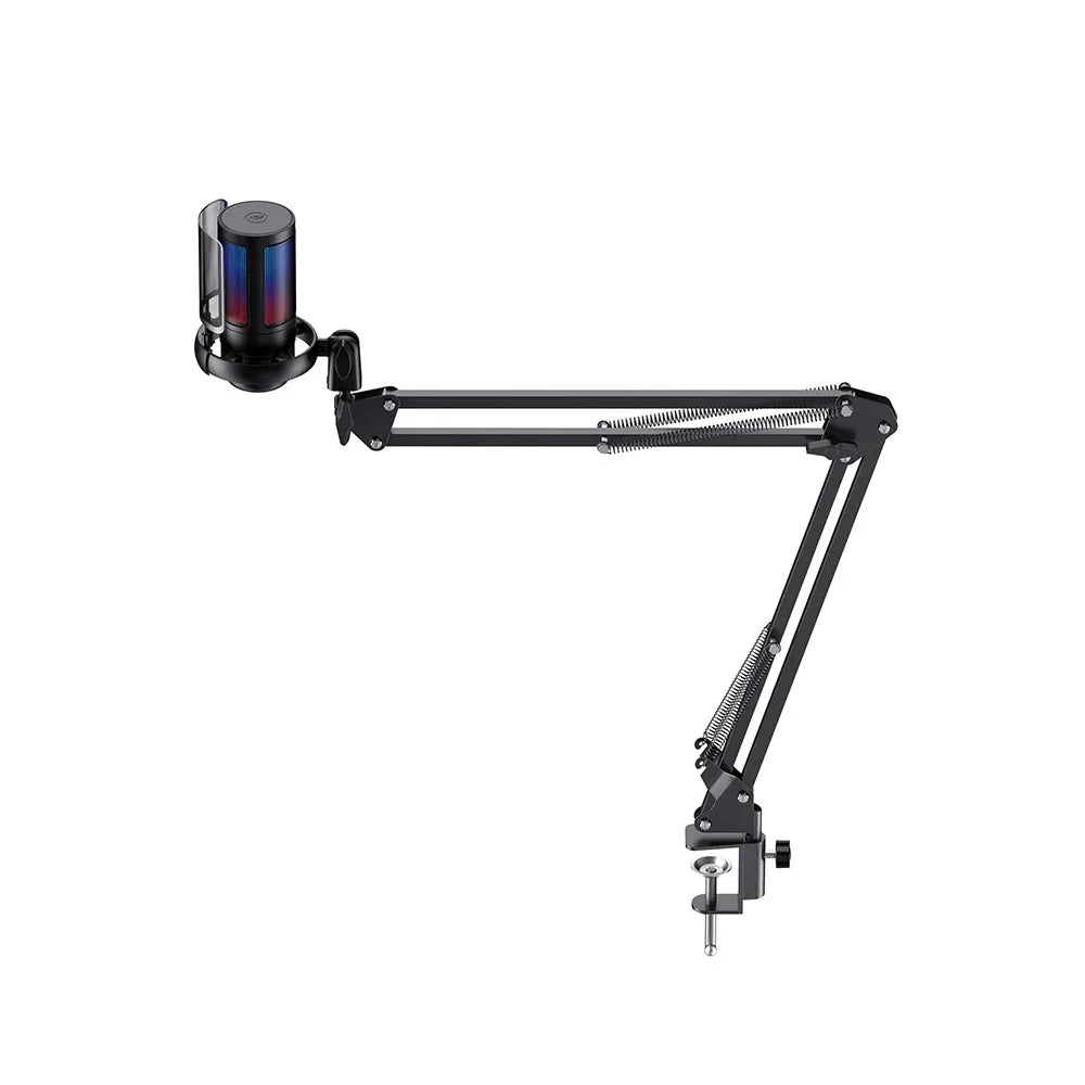 Microfone Gamer Havit GK50 Pro, RGB, USB, Preto, Com Braço Articulado - GK50PRO