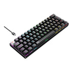 Teclado Mecânico Gamer Havit com Iluminação RGB, USB Tipo-C, ABNT2 - GT-KB11L Vermelho