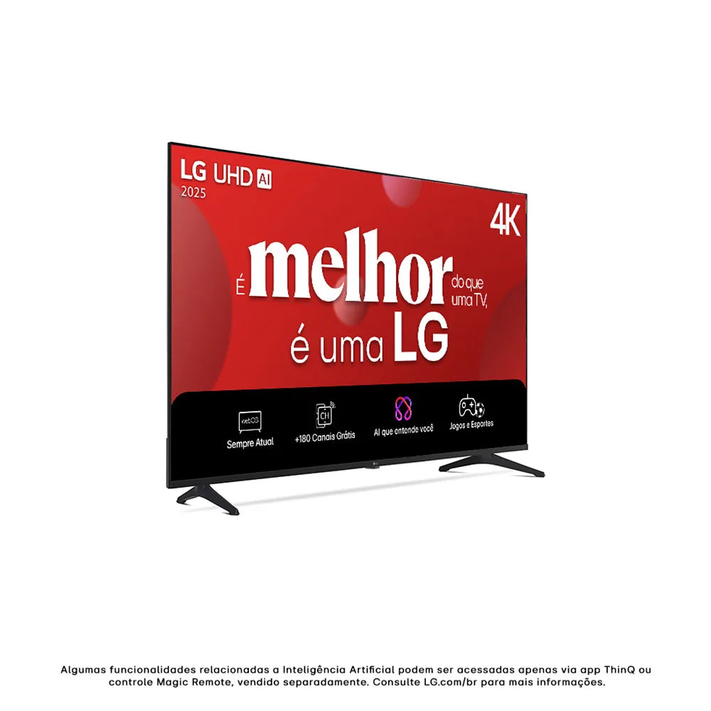 Smart TV LG 43" 4K UHD 43UA7500PSA, Processador a7 AI Gen8, webOS 25, Alexa integrado, Compatível com Apple Airplay2 e Apple Home