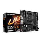 Placa Mãe Gigabyte B550M K, AMD AM4, Chipset B550, Micro ATX DDR4
