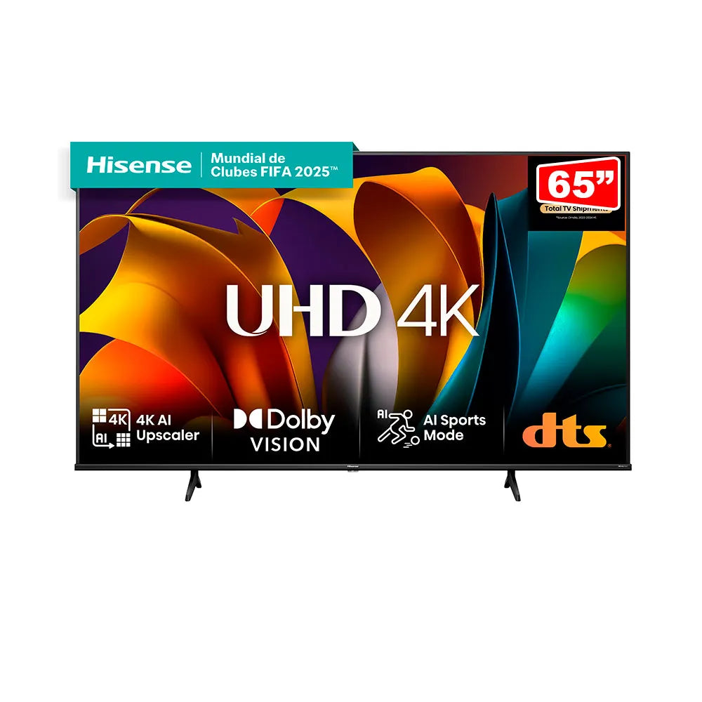 Smart TV 4K DLED 65" Hisense , Plataforma Inteligente VIDAA U9, 65A6NV