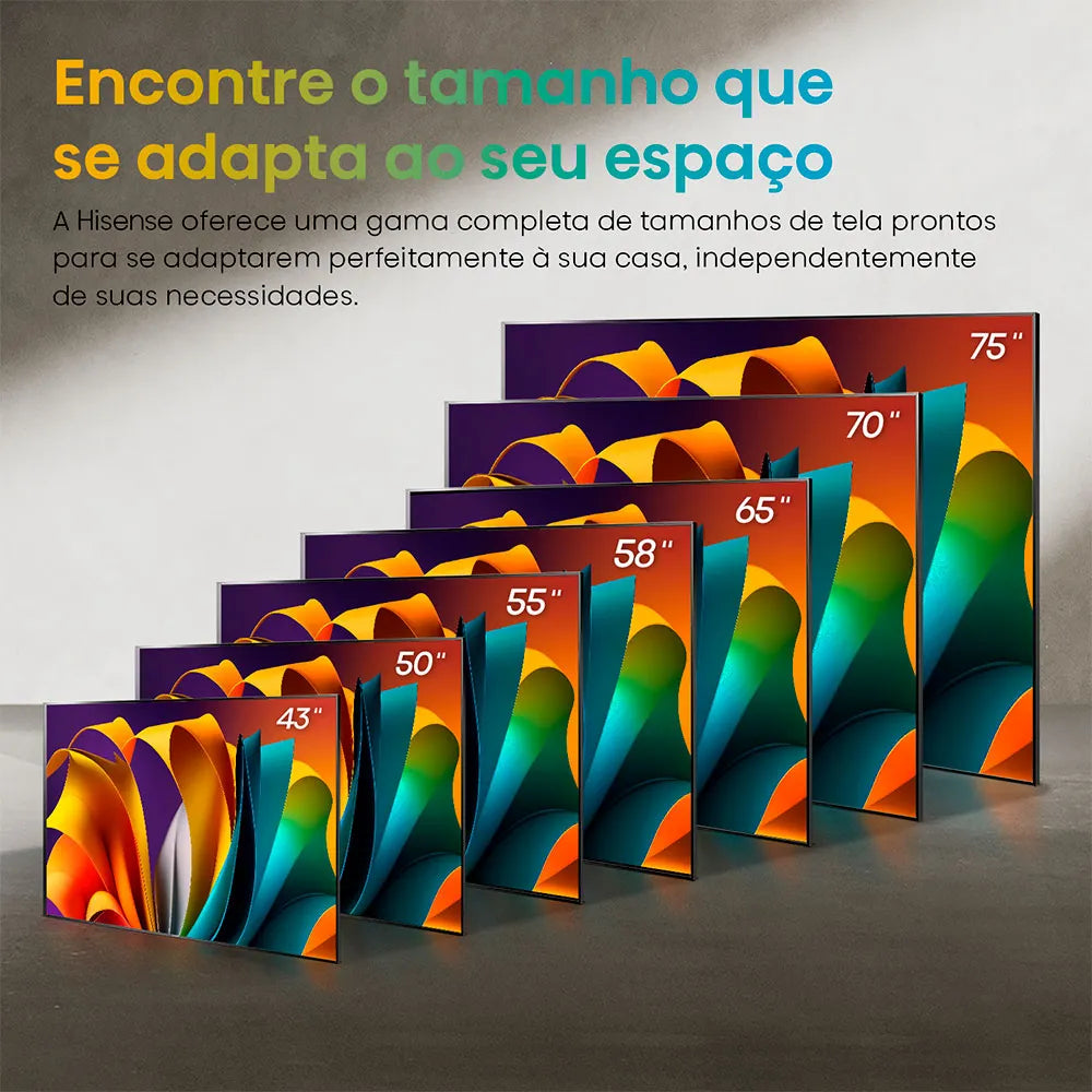 Smart TV 4K DLED 65" Hisense , Plataforma Inteligente VIDAA U9, 65A6NV