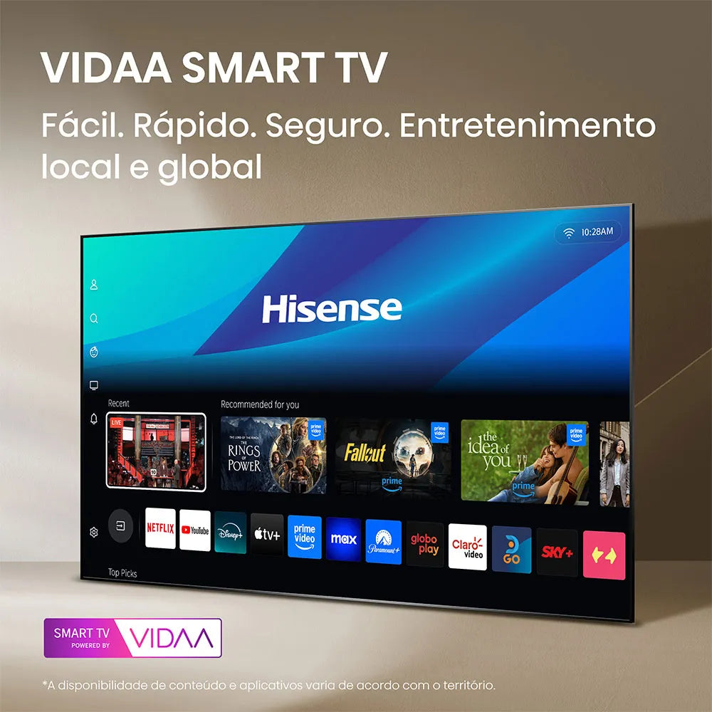 Smart TV Hisense 40" DLED Full HD, 40A4NV
