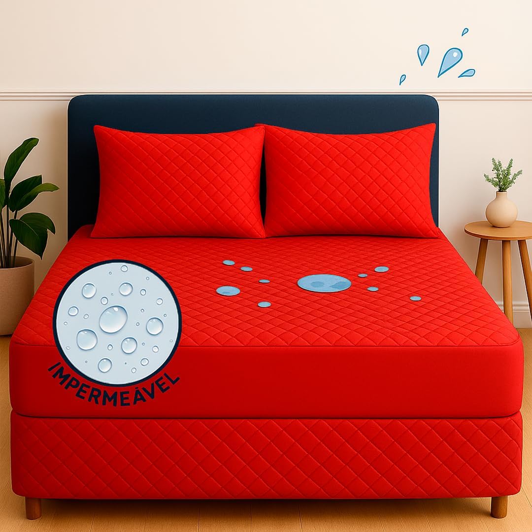 Kit Capa de Colchão Solteiro - 2 Peças - Impermeável c/ 4 Camadas de Proteção