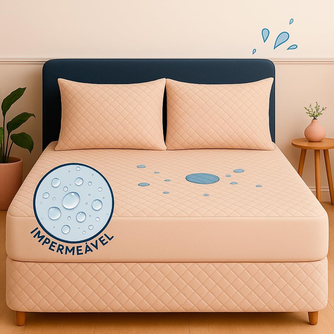 Kit Capa de Colchão Solteiro - 2 Peças - Impermeável c/ 4 Camadas de Proteção