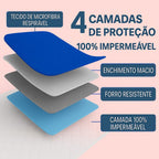 Kit Capa de Colchão Solteiro - 2 Peças - Impermeável c/ 4 Camadas de Proteção