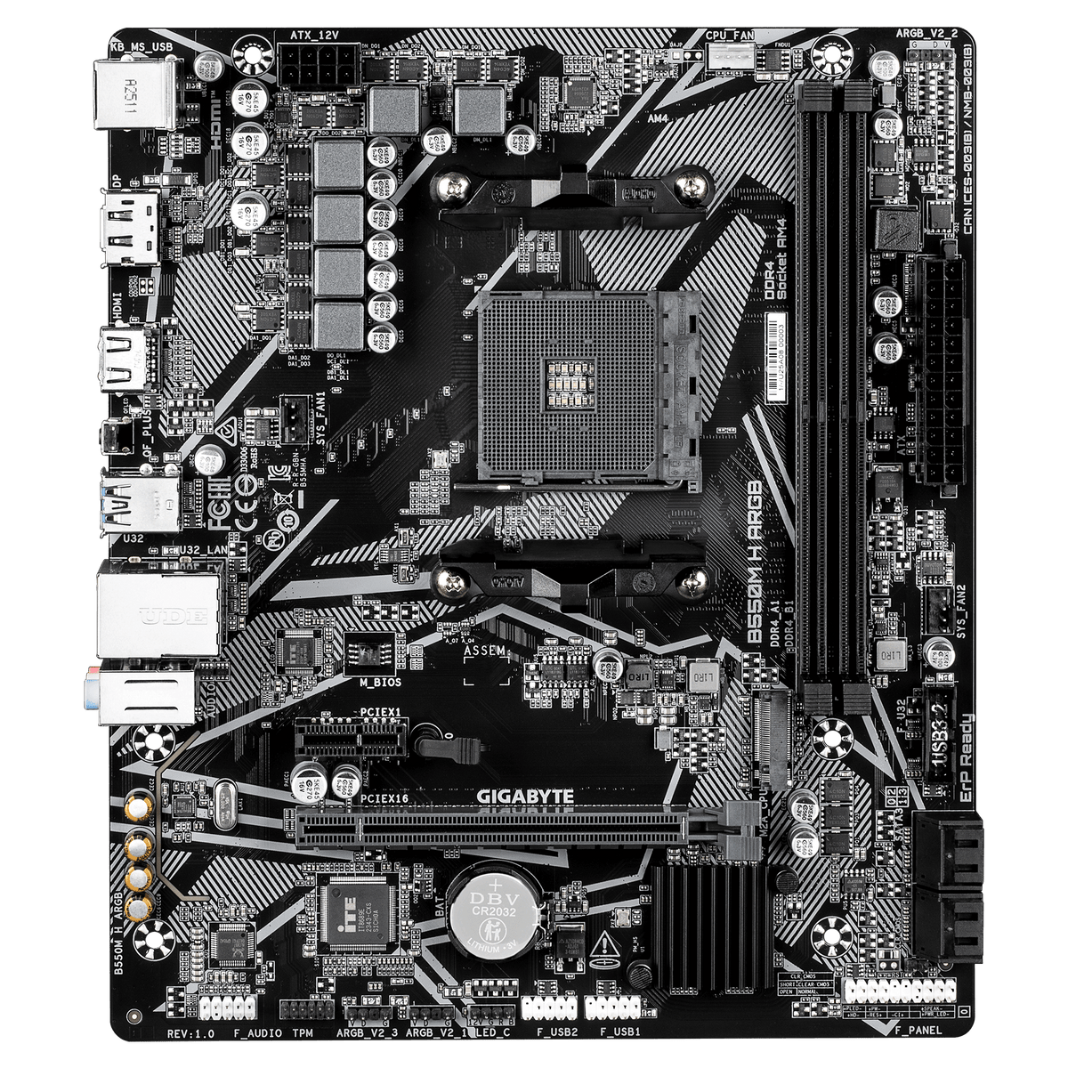 Placa Mãe Gigabyte B550M H ARGB AM4, HDMI, ARGB DDR4