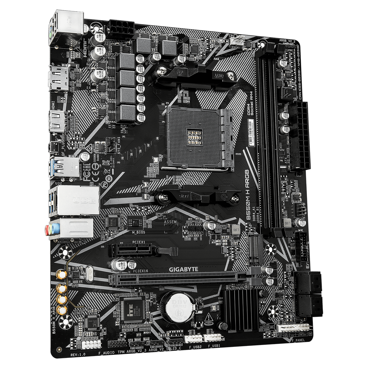 Placa Mãe Gigabyte B550M H ARGB AM4, HDMI, ARGB DDR4