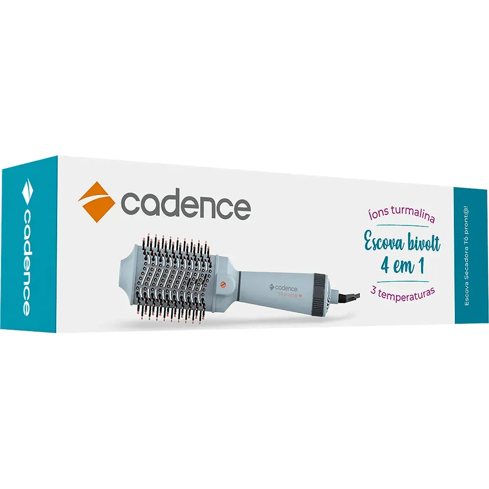 Escova Secadora Cadence 4 em 1 - ESC 710, Cinza/Preto Bivolt