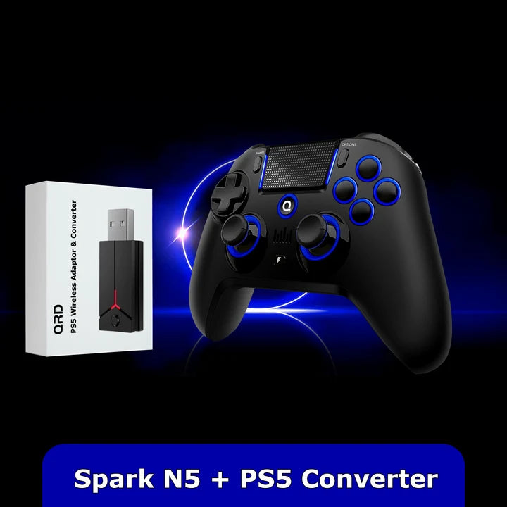 Controle sem fio QRD Spark N5 para PS5/PS4/PS3/PC