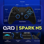 Controle sem fio QRD Spark N5 para PS5/PS4/PS3/PC