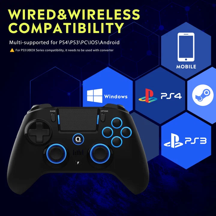 Controle sem fio QRD Spark N5 para PS5/PS4/PS3/PC