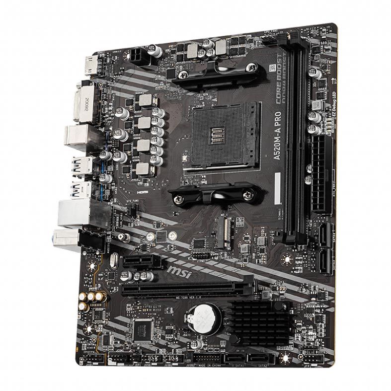 Placa Mae MSI A520M-A PRO, DDR4, Socket AM4, M-ATX, Chipset AMD A520, A520M-A PRO