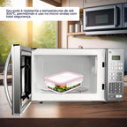 5 Potes Vidro Herméticos 1500ml Retangular Hermético 4 Travas Marmita Premium