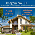 Câmera Segurança Prova D'água Infravermelho Lâmpada Sem Fio Wifi