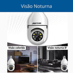 Câmera Segurança Prova D'água Infravermelho Lâmpada Sem Fio Wifi