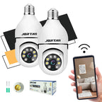 Câmera Segurança Prova D'água Infravermelho Lâmpada Sem Fio Wifi