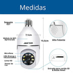 Câmera Segurança Prova D'água Infravermelho Lâmpada Sem Fio Wifi