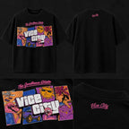 Camiseta GTA 6 Edição Especial Vice City Streetwear Camiseta Estampada Unissex Retrô Miami