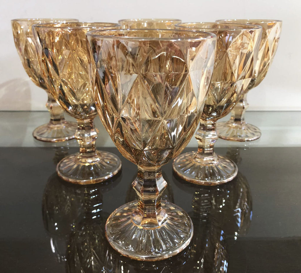 Conjunto Jogo 6 Taças Vidro Diamond 350 ml