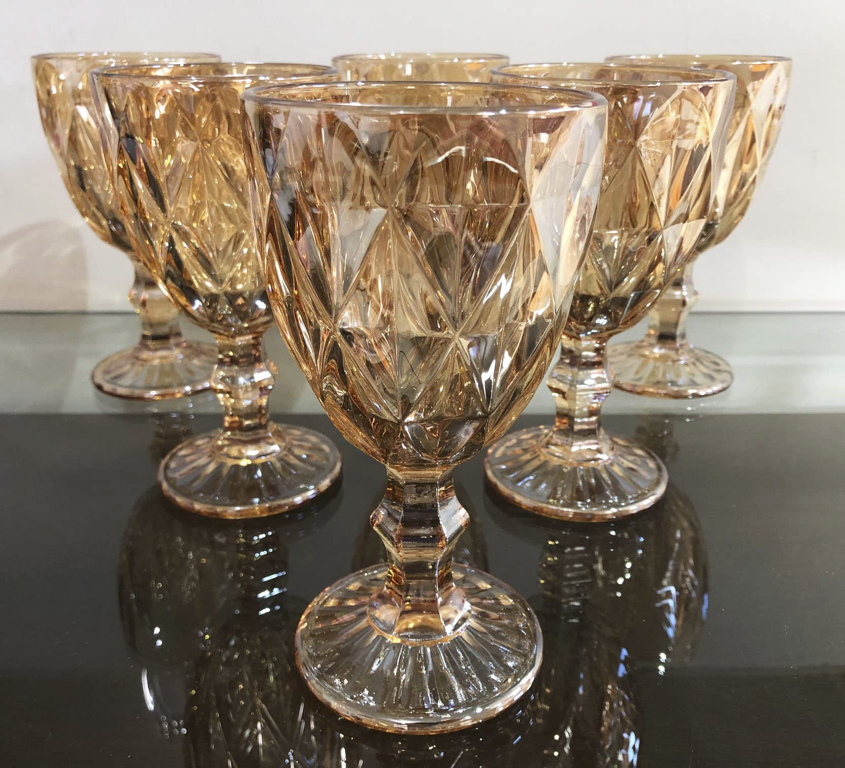 Conjunto Jogo 6 Taças Vidro Diamond 350 ml