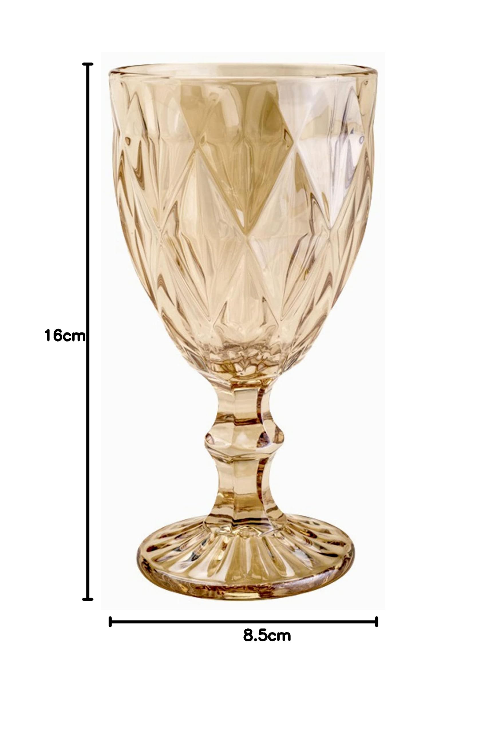 Conjunto Jogo 6 Taças Vidro Diamond 350 ml