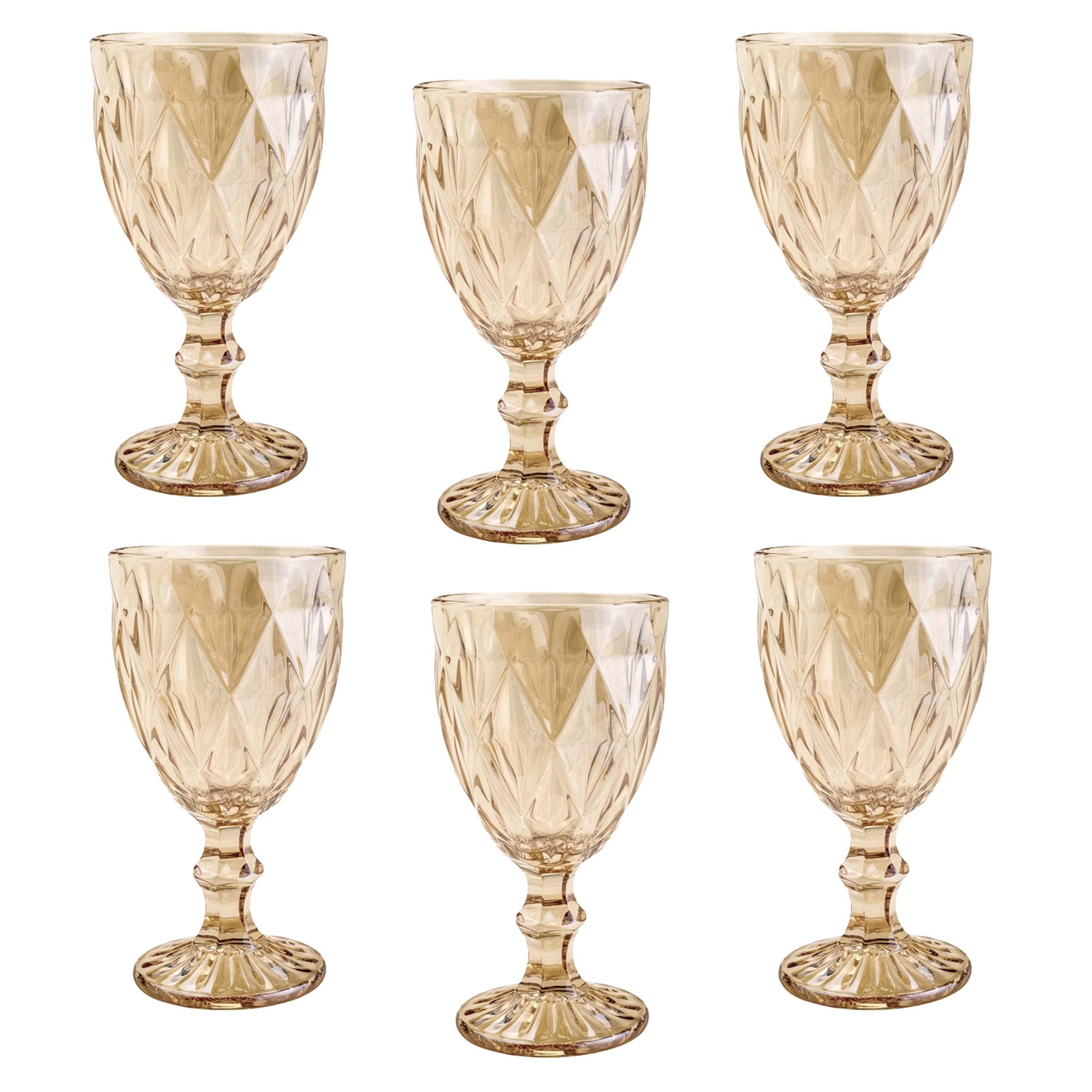 Conjunto Jogo 6 Taças Vidro Diamond 350 ml