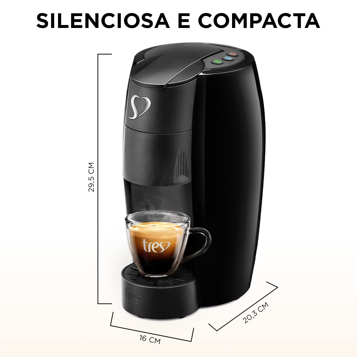 Cafeteira Espresso Três Corações LOV Multibebidas, Automática