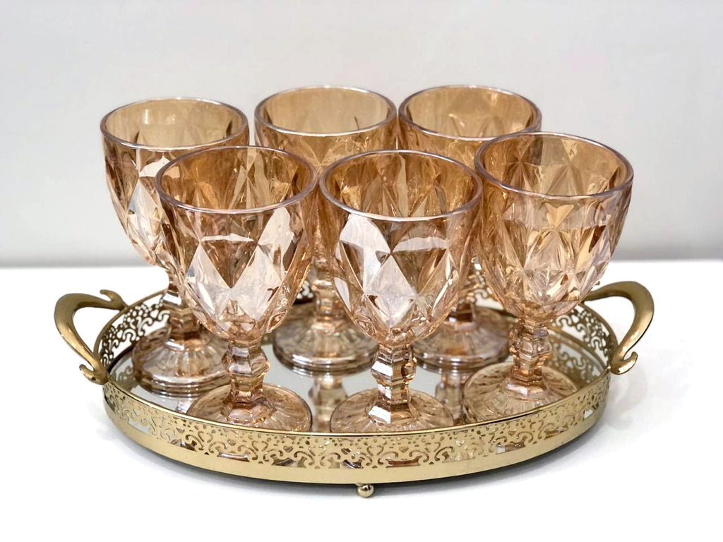 Conjunto Jogo 6 Taças Vidro Diamond 350 ml