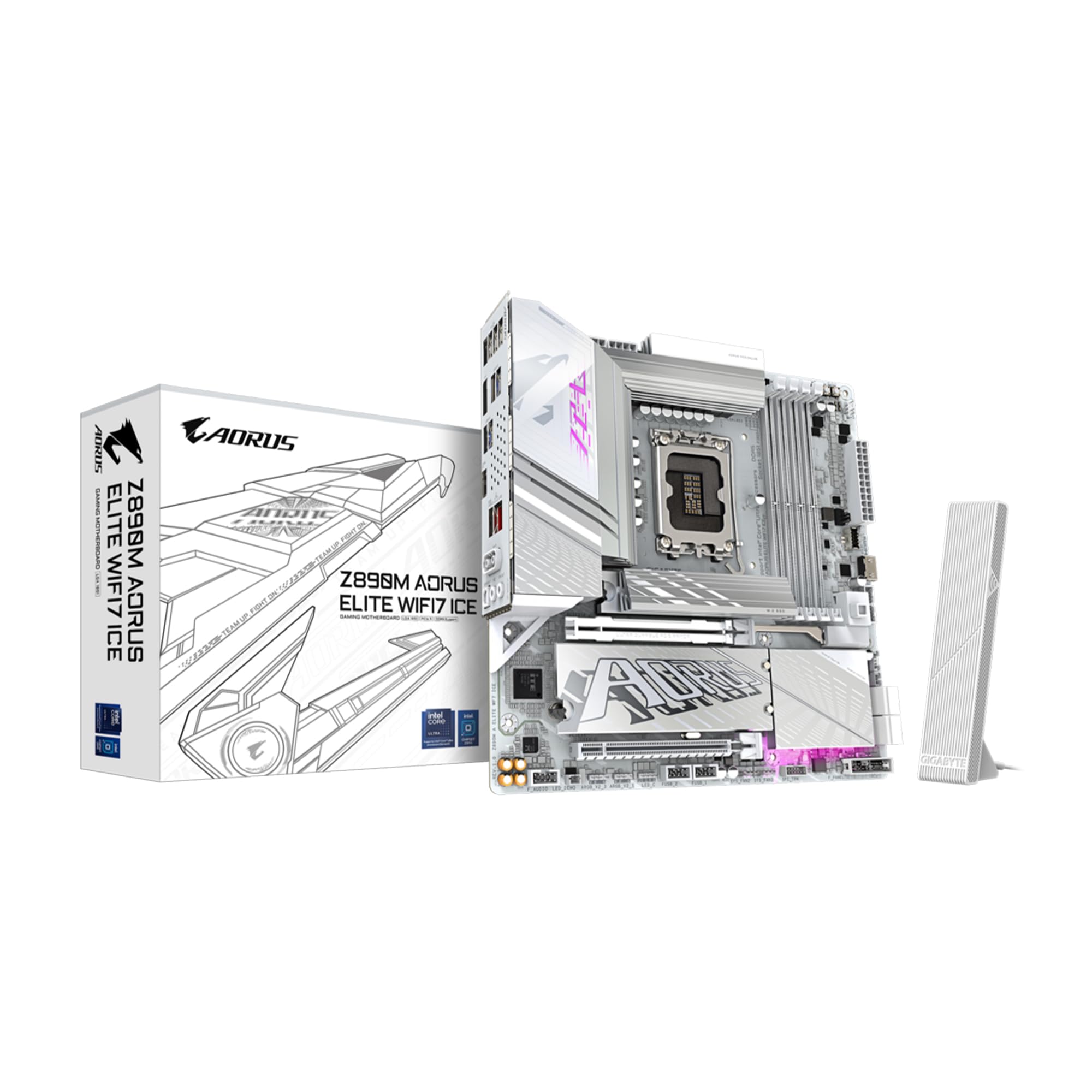 Placa Mae Gigabyte Z890M A ELITE WF7 ICE, LGA1851, ATX, Chipset Intel® Z890 Express, Conectores PCIe M.2 DDR5