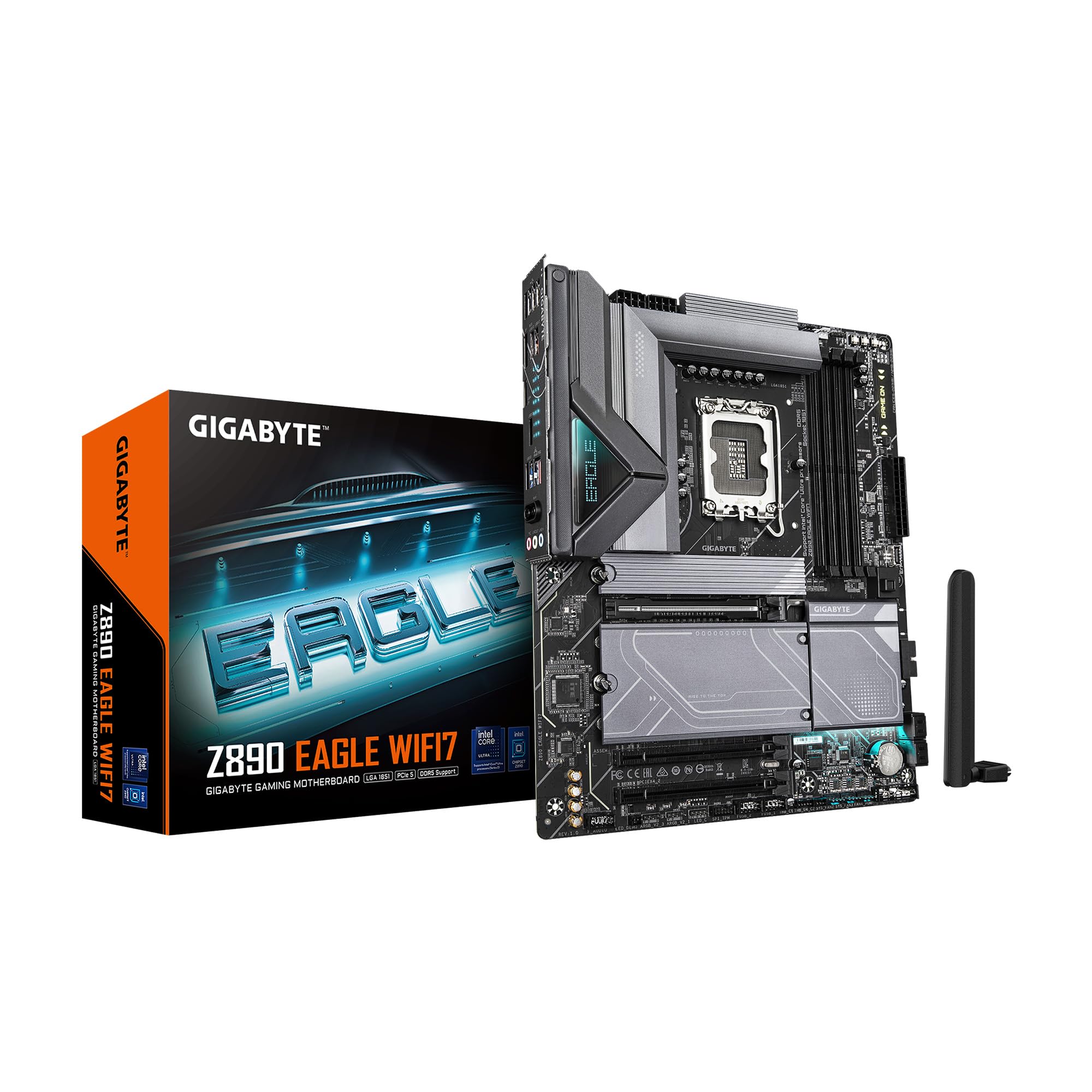 Placa Mae Gigabyte Z890 EAGLE WIFI7, LGA 1851, ATX, Chipset Intel Z890 Express, Conectores PCIe M.2 DDR5
