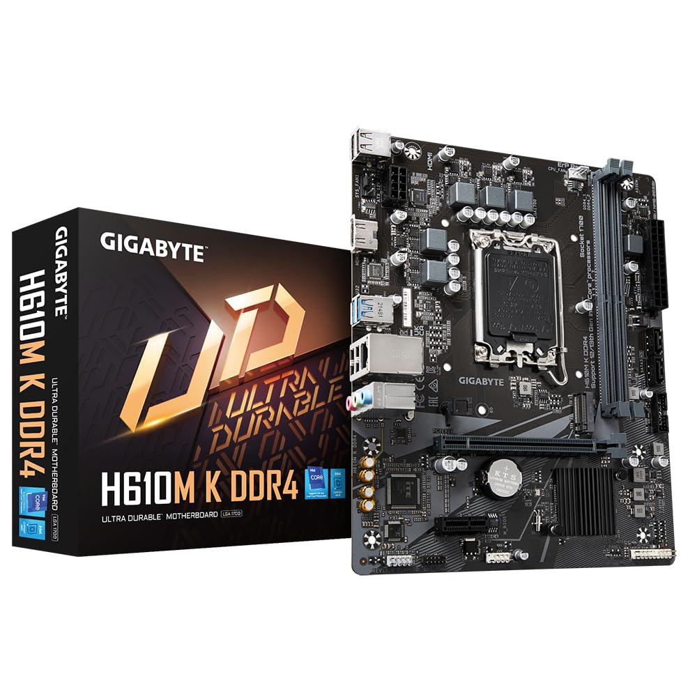 Placa Mãe Gigabyte H610M K, Intel LGA 1700 DDR4