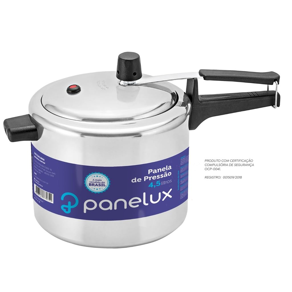 Panela De Pressão Panelux Classic 4,5 Litros Alumínio Polido