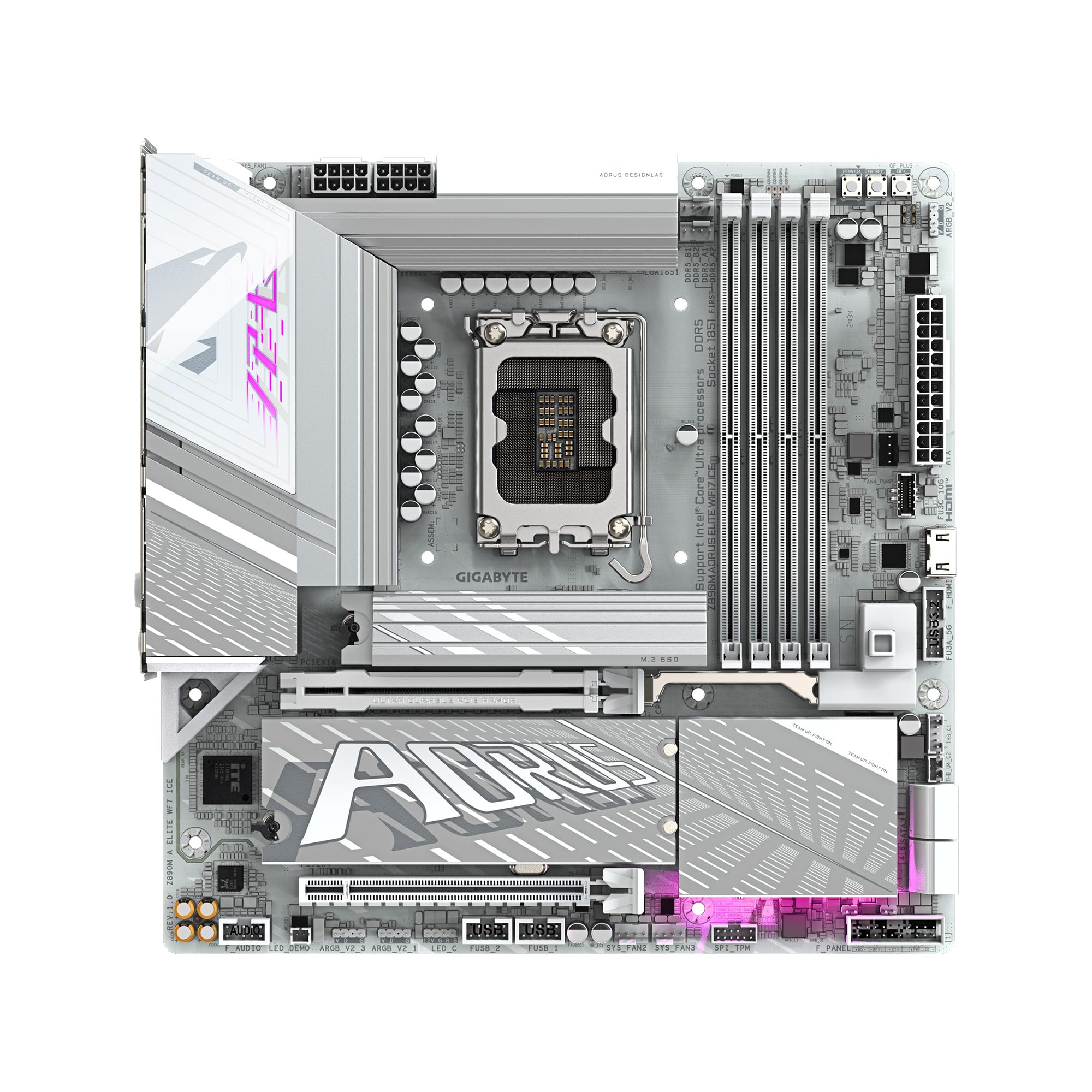 Placa Mae Gigabyte Z890M A ELITE WF7 ICE, LGA1851, ATX, Chipset Intel® Z890 Express, Conectores PCIe M.2 DDR5