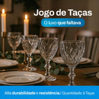 Conjunto Jogo 6 Taças Vidro Diamond 350 ml