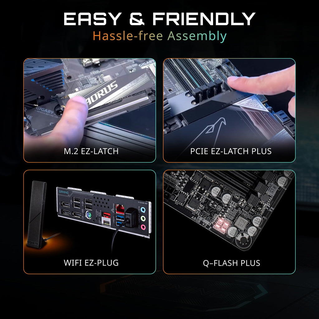 Placa Mãe Gigabyte B850M Aorus Elite WiFi, PCIe 5.0 x16, AM5, Micro ATX, ICE DDR5